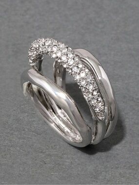Alexis Bittar Silver Solanales Crystal Orbiting Ring